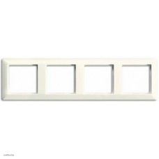 Рамка на 4 поста, горизонтальная/вертикальная Jung AS 500, слоновая кость AS584