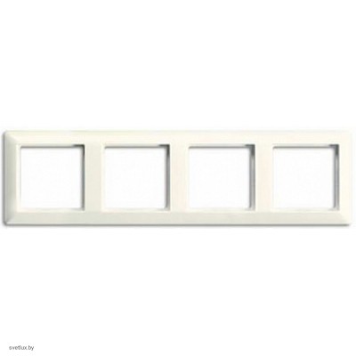 Рамка на 4 поста, горизонтальная/вертикальная Jung AS 500, слоновая кость AS584