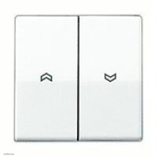 Выключатель управления жалюзи кнопочный, 10 А / 250 В~ 539VU + AS591-5PWW