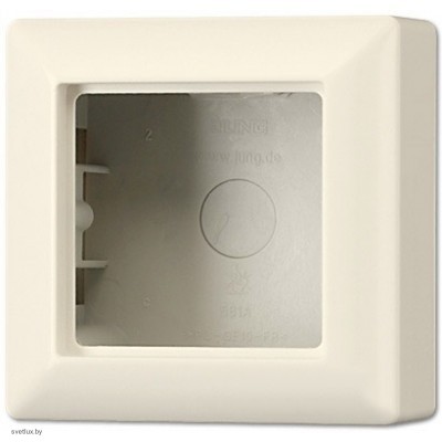 Коробка одинарная для накладного монтажа AS слоновая кость AS581AW