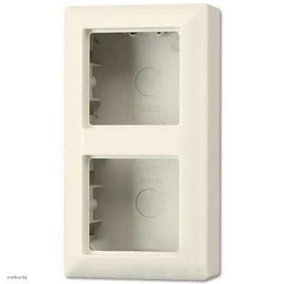 Коробка двойная для накладного монтажа AS слоновая кость AS582AW