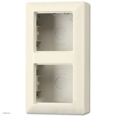 Коробка двойная для накладного монтажа AS слоновая кость AS582AW