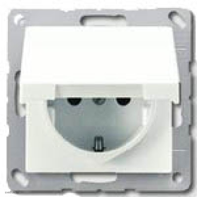 Розетка с заземляющими контактами 16 А / 250 В~, с откидной крышкой AS1520KLWW