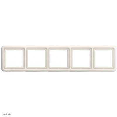 Рамка пятерная, горизонтальная/вертикальная, Jung CD 500, слоновая кость CD585W