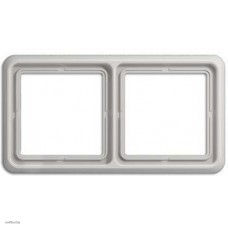 Рамка двойная, горизонтальная/вертикальная, Jung CD 500, светло серый CD582LG