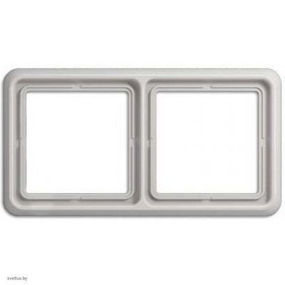 Рамка двойная, горизонтальная/вертикальная, Jung CD 500, светло серый CD582LG