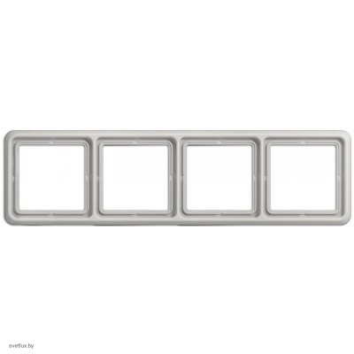 Рамка четверная, горизонтальная/вертикальная, Jung CD 500, светло серый CD584LG