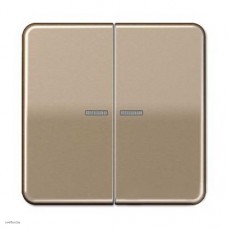 Выключатель двухклавишный с подсветкой, 10 А / 250 В~ 505u5 + CD595KO5GB