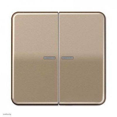 Выключатель двухклавишный с подсветкой, 10 А / 250 В~ 505u5 + CD595KO5GB