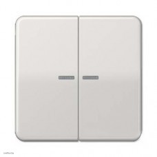 Выключатель двухклавишный с подсветкой, 10 А / 250 В~ 505u5 + CD595KO5LG