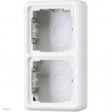 Коробка двойная для накладного монтажа CD белый глянцевый CD582AWW