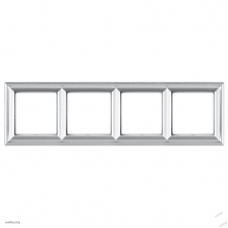 Рамка четверная Jung Eco Profi Deco, алюминий EPD484AL
