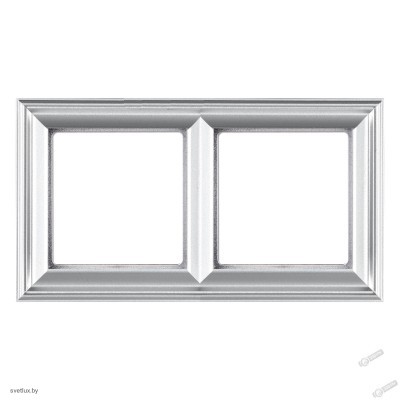 Рамка двойная Jung Eco Profi Deco, алюминий EPD482AL