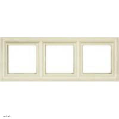 Рамка тройная Jung Eco Profi Deco, слоновая кость EPD483