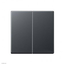Выключатель двухклавишный Eco Profi  10А, антрацит EP495AN + EP405U