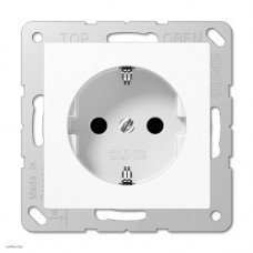 Розетка электрическая с заземлением со шторками 16А Eco Profi, белая EP421KIWW