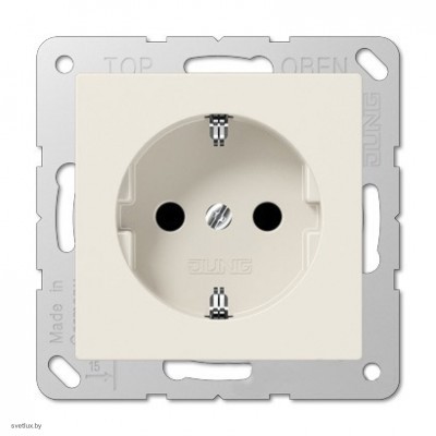Розетка электрическая с заземлением 16А  Eco Profi, слоновая кость EP421