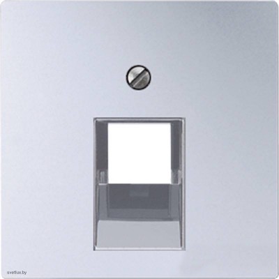 Розетка телефонная одинарная RJ11 Eco Profi , алюминий EPUAE8UPO + EP569-1BFPLUAAL