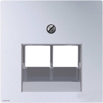 Розетка компьютерная двойная RJ45 экранированная Eco Profi , алюминий EPUAE8-8UPOK6 + EP569-2BFPLUAAL