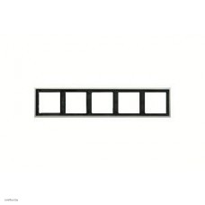 Рамка пятерная, для горизон./вертик. монтажа Jung LS 990, нержавеющая сталь es2985