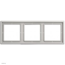 Рамка на 3 поста, горизонтальная/вертикальная, Jung LS 990, светло-серый LS983LG