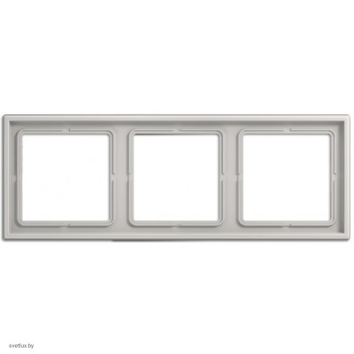 Рамка на 3 поста, горизонтальная/вертикальная, Jung LS 990, светло-серый LS983LG