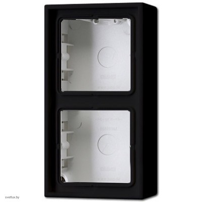 Коробка двойная для накладного монтажа LS черный глянец LS582ASW