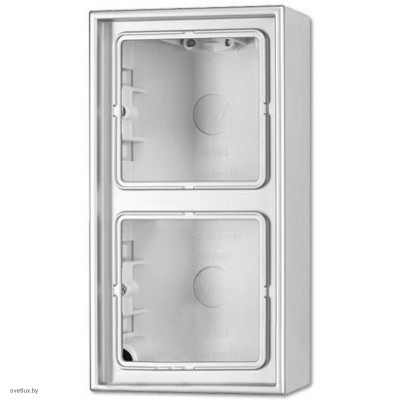 Коробка двойная для накладного монтажа LS алюминий металл AL2582A-L