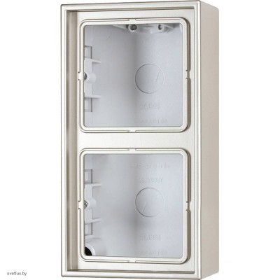 Коробка двойная для накладного монтажа LS нержавеющая сталь ES2582A-L