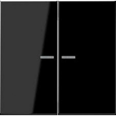 Выключатель двухклавишный с подсветкой, 10 А / 250 В~ 505U5 + LS995KO5SW