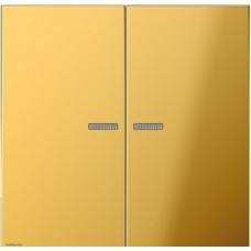 Выключатель двухклавишный с подсветкой, 10 А / 250 В~ 505u5 + GO2995KO5