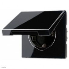 Розетка с заземляющими контактами 16 А / 250 В~, с откидной крышкой LS1520KLSW