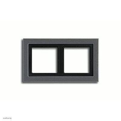 Рамка двойная, для горизон./вертик. монтажа Jung LS-design, антрацит ALD2982AN