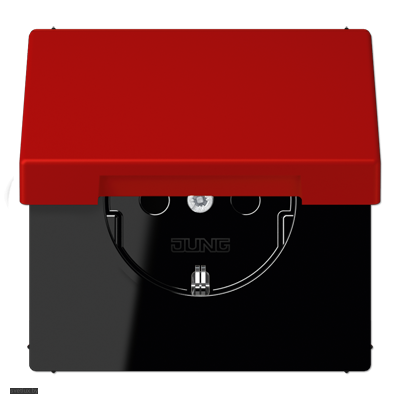 Розетка с заземляющими контактами 16 А / 250 В~, с откидной крышкой LC1520KIKL32090