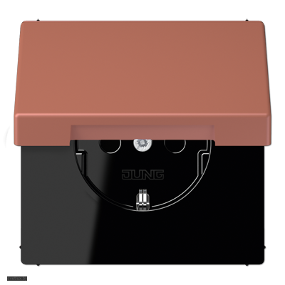 Розетка с заземляющими контактами 16 А / 250 В~, с откидной крышкой LC1520KIKL32121