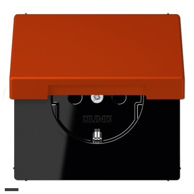 Розетка с заземляющими контактами 16 А / 250 В~, с откидной крышкой LC1520KIKL4320A