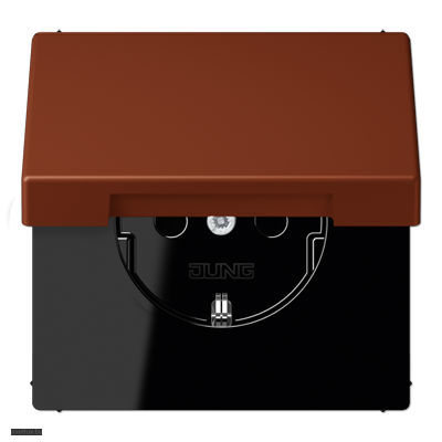 Розетка с заземляющими контактами 16 А / 250 В~, с откидной крышкой LC1520KIKL4320D