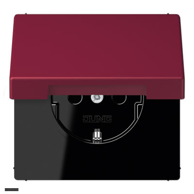 Розетка с заземляющими контактами 16 А / 250 В~, с откидной крышкой LC1520KIKL4320M