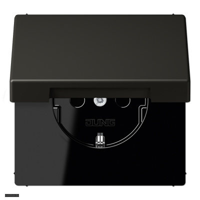 Розетка с заземляющими контактами 16 А / 250 В~, с откидной крышкой LC1520KIKL4320R