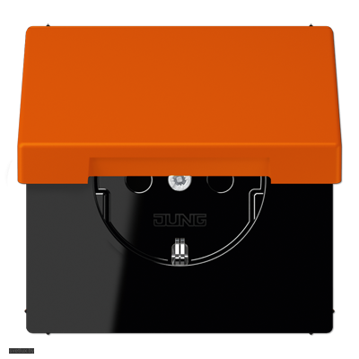 Розетка с заземляющими контактами 16 А / 250 В~, с откидной крышкой LC1520KIKL4320S