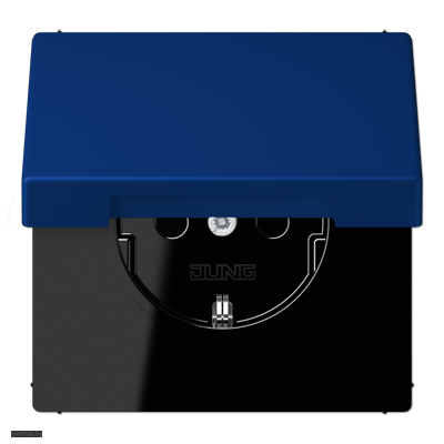 Розетка с заземляющими контактами 16 А / 250 В~, с откидной крышкой LC1520KIKL4320T