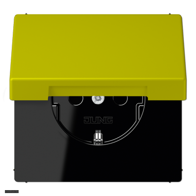 Розетка с заземляющими контактами 16 А / 250 В~, с откидной крышкой LC1520KIKL4320F