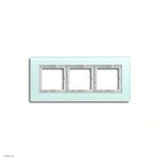 Рамка тройная, для горизон./вертик. монтажа Jung LS Plus, матовое стекло LSP983GLAS