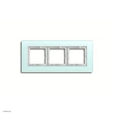 Рамка тройная, для горизон./вертик. монтажа Jung LS Plus, матовое стекло LSP983GLAS