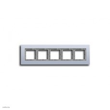 Рамка пятерная, для горизон./вертик. монтажа  Jung LS Plus, алюминий LSP985AL