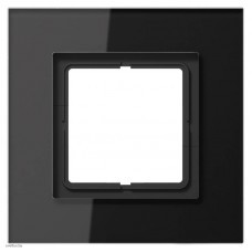 Рамка одинарная LS Plus черное стекло LSP981GLSW