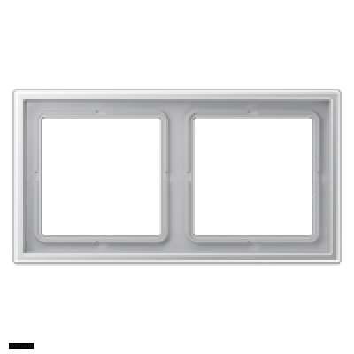 Рамка на 2 поста Jung LS Zero алюминий LSZAL982BF