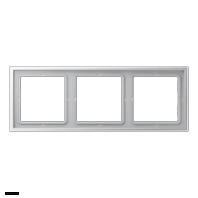 Рамка на 3 поста Jung LS Zero алюминий LSZAL983BF