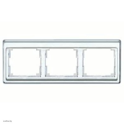 Рамка тройная, для горизонтального монтажа Jung SL 500, белое стекло sl5830ww