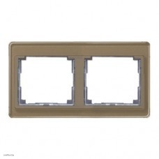 Рамка двойная, для горизонтального монтажа Jung SL 500, золотая бронза sl5820gb